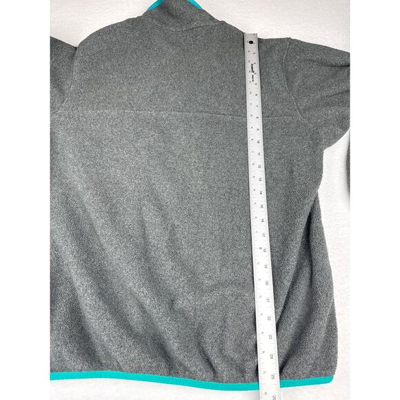 Patagonia synchilla T snap fleece teal/ gray women’s large - Picture 9 of 10
